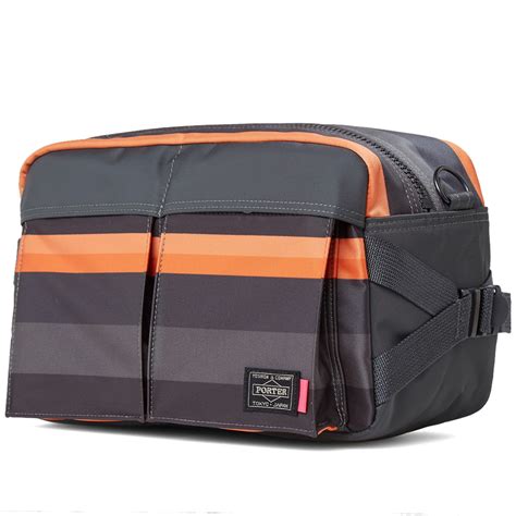 Porter Yoshida And Co X Paul Smith Two Way Waist Bag Black And Orange End Us