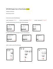 MTH 099 Chapter One To Three Review SOLNS Pdf MTH 099 Chapter One To