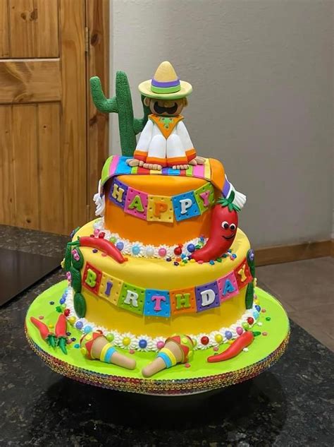 Fiesta Birthday Cake Mexican Fiesta Cake Fiesta Cake Mexican Themed Cakes