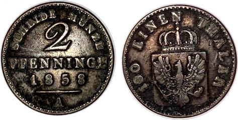 Altdeutschland Brandenburg Preu En Pfennig A Friedrich Wilhelm