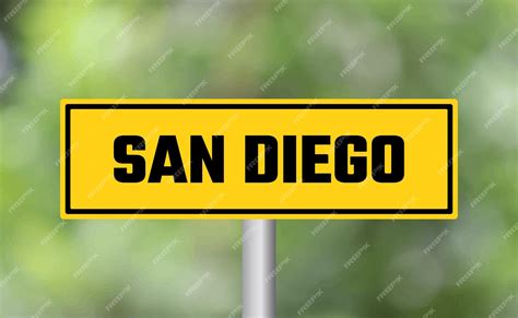 Premium Photo San Diego Road Sign On Blur Background