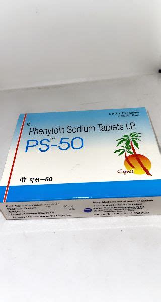 Ps 50mg Phenytoin Sodium Tablets At Rs 110 Box In Mohali Id 5746234