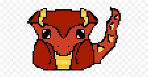 Baby Fire Dragon Pixel Art Clip Art Pngfire Dragon Png Free