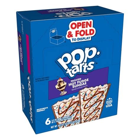 Pop Tarts Frosted Hot Fudge Sundae Toaster Pastries 33 Ounce 2 Per Pouch 6 Pack