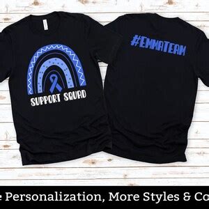 Custom Colon Cancer Awareness Shirt Colon Cancer Support Squad Tee