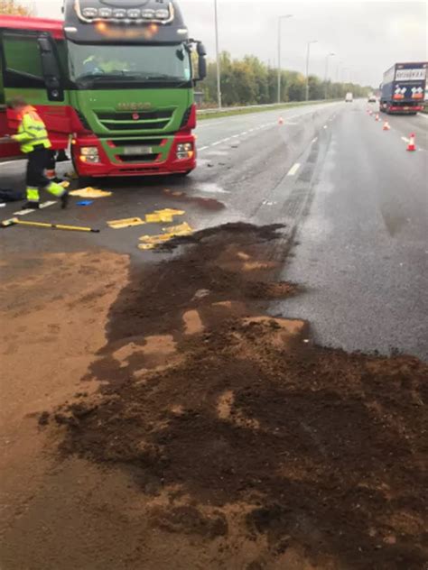 M62 Crash As Jackknifed Lorry At Ainley Top Causes Miles Of Queues