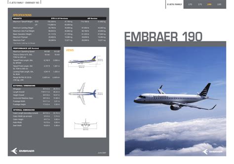 E190 Specs Sheet