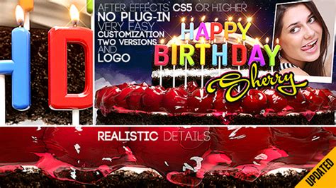 Videohive Happy Birthday All Languages Free After Effects Template