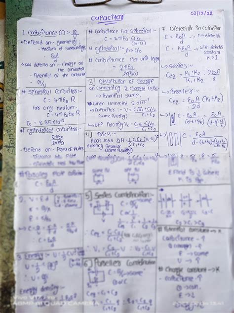 SOLUTION: Capacitor formula sheet - Studypool