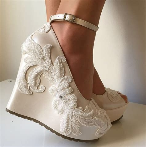 Wedding Wedding Wedge Shoes Bridal Wedge Shoesbridal