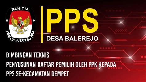 Bintek Penyusunan Daftar Pemilih Oleh Ppk Kepada Pps Se Kecamatan