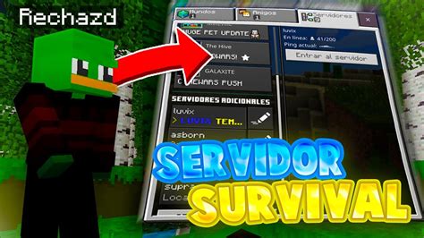 EL Mejor SERVIDOR De MINECRAFT SURVIVAL De BEDROCK Servidores Para