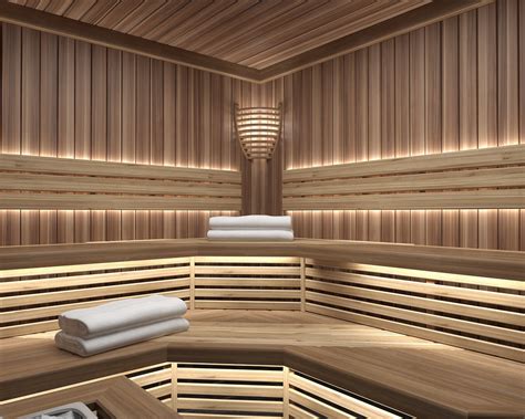 Modern sauna design on Behance