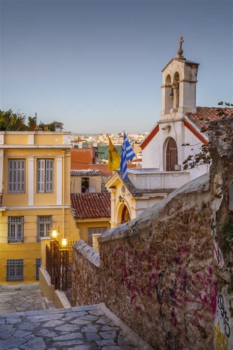 Plaka in Athens. stock photo. Image of athens, greek - 105763846