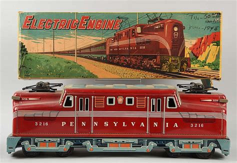 Sold Price Large Japanese Tin Litho Friction Train Engine Toy June 5 0116 9 00 Am Edt