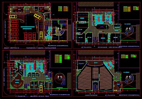 Multiplex Theatre Plan – CAD Design | Free CAD Blocks,Drawings,Details