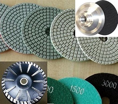 Diamond Granite Polishing Pads 5 Inch Wet Dry 45 Piece Aluminum