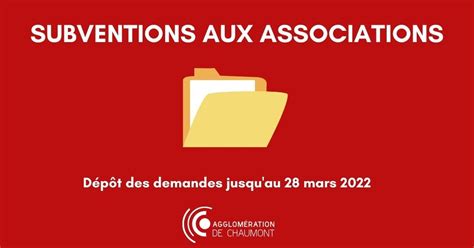 Demandes de subventions aux associations Agglomération de Chaumont