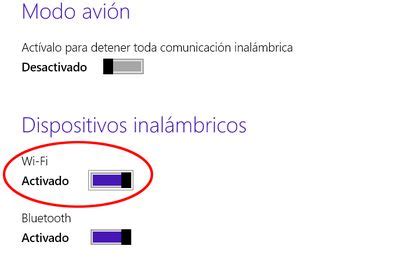 Activar el Wi Fi en Windows 8 u 8 1 y qué hacer si falla