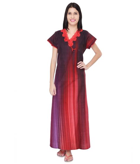 Buy Valentine Women S Printed Cotton Nighty Online At Best Prices In