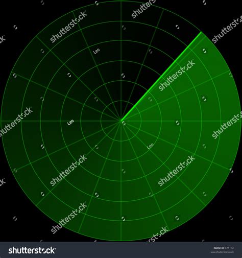 Green Radar Screen Stock Illustration 671152