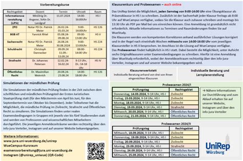 Examens Und Vorbereitungskurse Juristische Fakult T