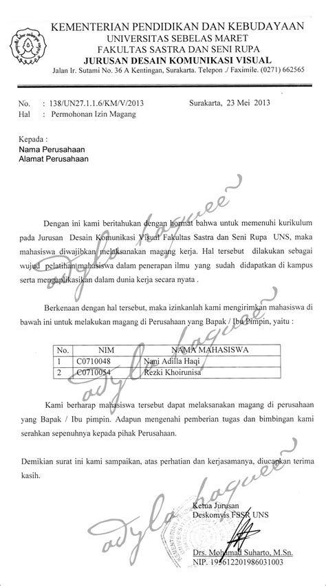Contoh Surat Pernyataan Mahasiswa Baru Binus - Surat permohonan ... 