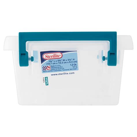 Sterilite 12 Qt Modular Latch Box Teal Sachet Available In Case Of 6