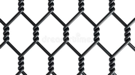 Black Metal Fence Mesh Isolated on White Background, Black Metal Wire ...