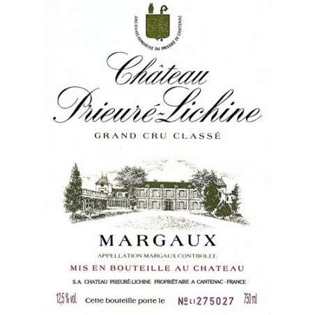 Ch Teau Prieur Lichine Margaux Me Grand Cru Class Prix