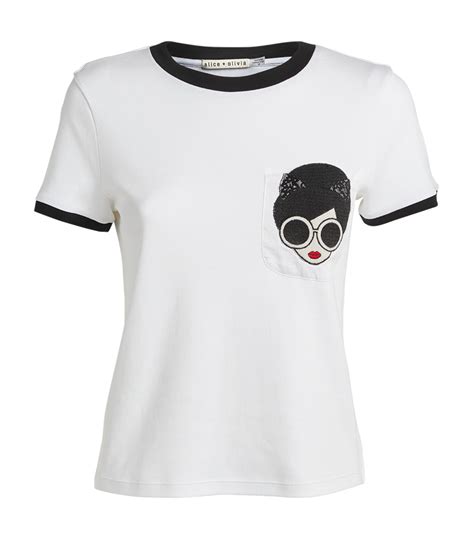 Womens Alice Olivia White Stace Face T Shirt Harrods Uk