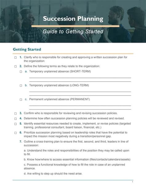 Guide To Getting Started With Succession Planningpdf