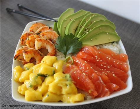 Poke Bowl Saumon Avocat Mangue