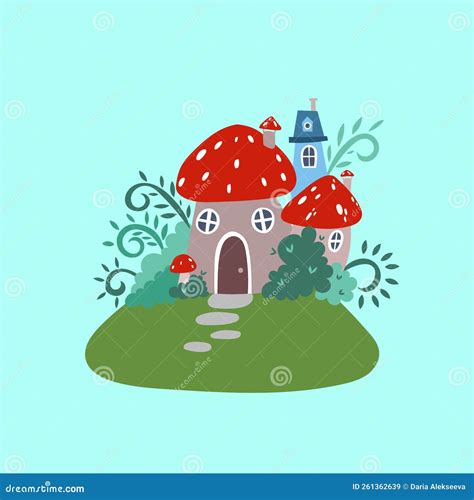 Mushroom House In The Enchanted Forest Fairy Forest With Magical