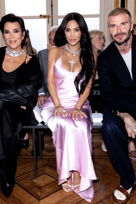 Kim Kardashian Kris Jenner et la famille Beckham créent l événement au