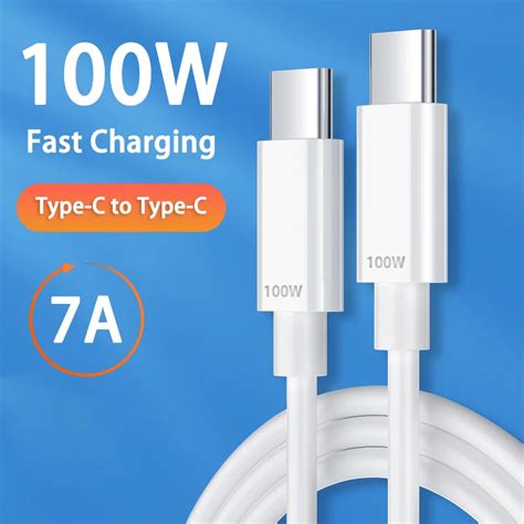 Câble de charge rapide de type C à type C pour Samsung Xiaomi Redmi