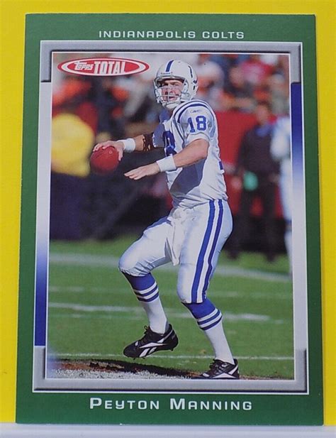 Topps Total Peyton Manning Football Card Indianapolis Colts