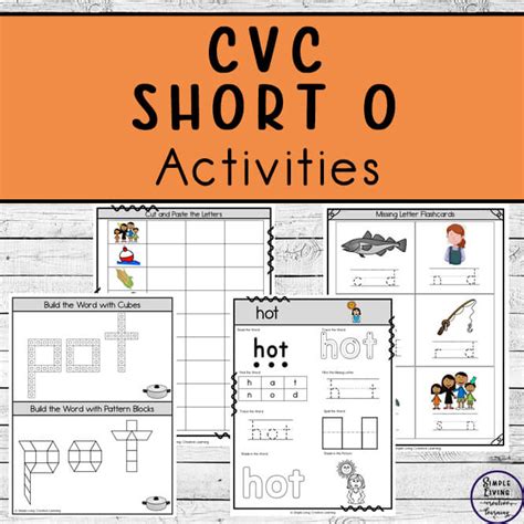 Cvc Short O Activities Simple Living Creative Learning