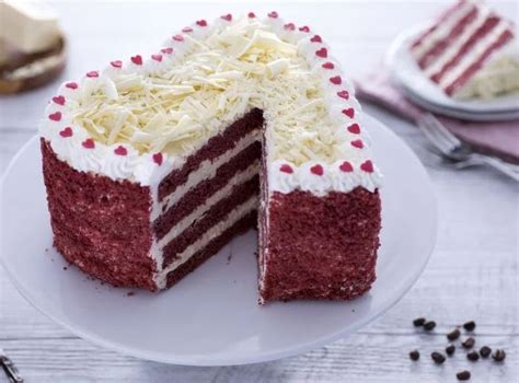 Corazón de red velvet con mousse de café Simplemente Recetas