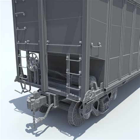 railway coal car cargo train 3d model