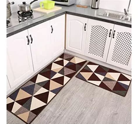 Pack X 2 Alfombra Decorativa Tapete Antideslizante Cocina Cuotas Sin