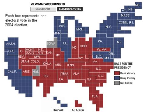 Maps Electoral College Map 2004