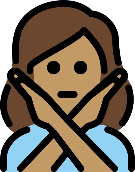 Woman Gesturing No Medium Skin Tone Emoji Download For Free Iconduck