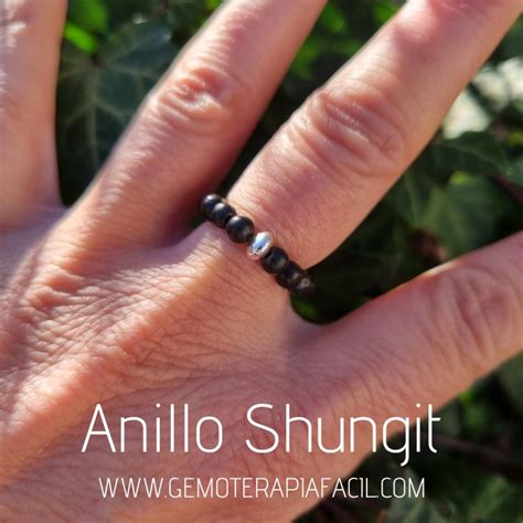 Anillo Shungit natural Gemoterapia Fácil Tienda de minerales online