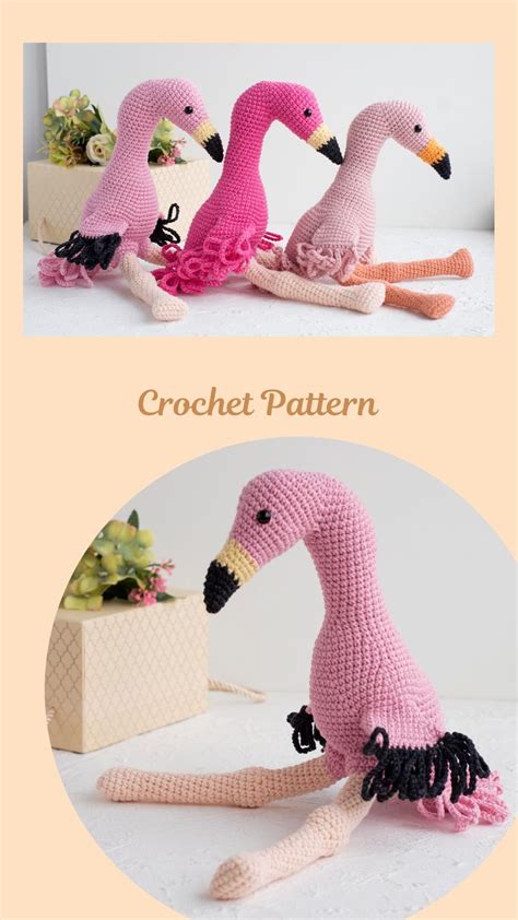 Pink Flamingo Crochet Pdf Pattern Instant Download Inspire Uplift