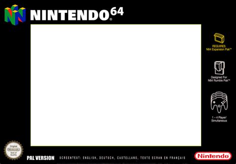 Nintendo 64 PAL Template by Megatron-1 on DeviantArt