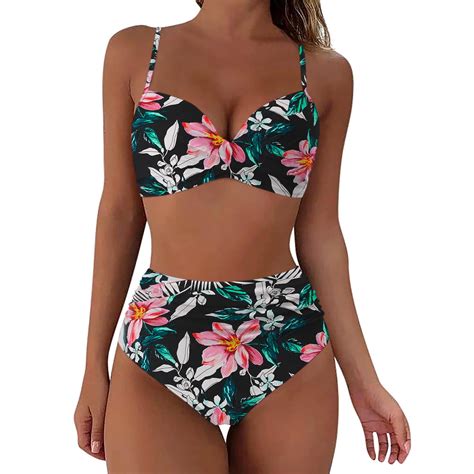 Charmgo Swim Suits For Women Women High Waist Bikini Push Up Two