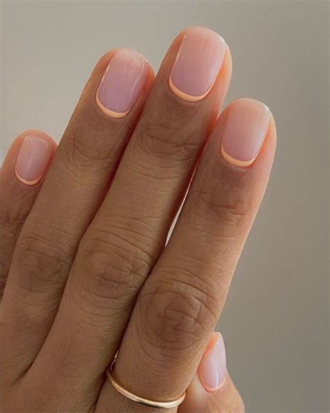 The Reverse French Manicure Natural Nails Manicure Subtle Nails