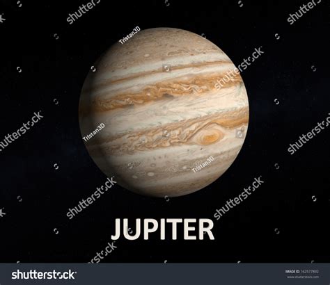 Rendering Gas Planet Jupiter On Slightly Stock Illustration 162577892 ...