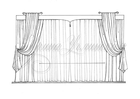 Эскизы штор для гостиной, спальни, кухни, детской и других комнат